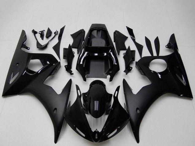 2003-2004 Yamaha YZF R6 Motorcycle Fairings - Glossy Black Matte Black Canada Websites