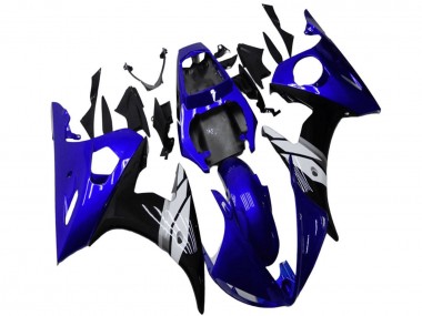 2003-2004 Yamaha YZF R6 Motorcycle Fairings - Blue White Glossy Black Canada Websites
