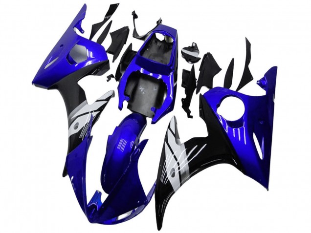 2003-2004 Yamaha YZF R6 Motorcycle Fairings - Blue White Glossy Black Canada Websites