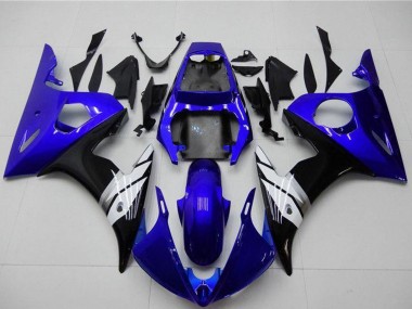 2003-2004 Yamaha YZF R6 Motorcycle Fairings - Blue White Glossy Black Canada Websites