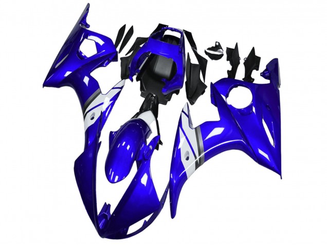 2003-2004 Yamaha YZF R6 Motorcycle Fairings - Blue White Canada Websites