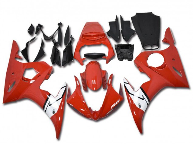 2003-2004 Yamaha YZF R6 Motorcycle Fairings - Red White Canada Websites
