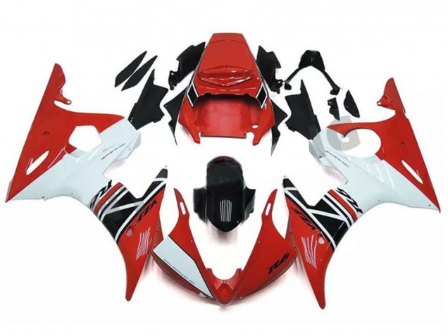 2003-2004 Yamaha YZF R6 Motorcycle Fairing - Red White Glossy Black Canada Websites