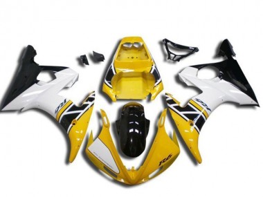 2003-2004 Yamaha YZF R6 Motorcycle Fairing - Yellow White Glossy Black Canada Websites