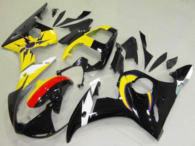 2003-2004 Yamaha YZF R6 Motorcycle Fairings - Yellow Red Glossy Black Canada Websites