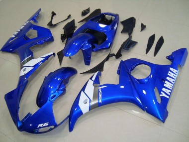 2003-2004 Yamaha YZF R6 Motorcycle Fairings - Blue White OEM Style Canada Websites