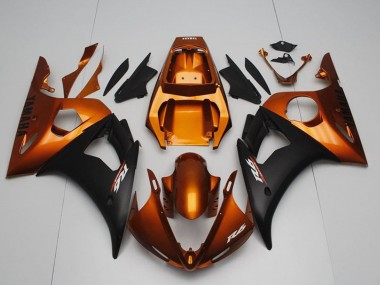 2003-2004 Yamaha YZF R6 Motorcycle Fairings - Orange Matte Black Canada Websites