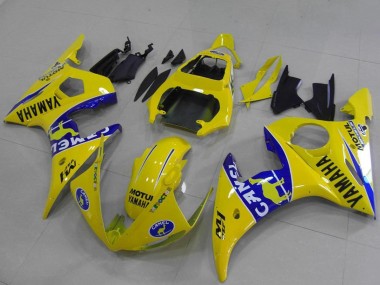 2003-2004 Yamaha YZF R6 Motorcycle Fairings - Yellow Blue Camel Canada Websites
