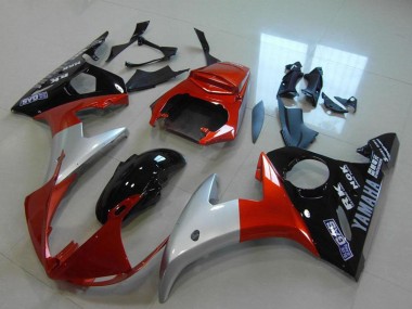 2003-2004 Yamaha YZF R6 Motorcycle Fairings - Red Silver Glossy Black Canada Websites