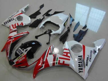 2003-2004 Yamaha YZF R6 Motorcycle Fairings - White Red Fiat Michelin Motul Canada Websites