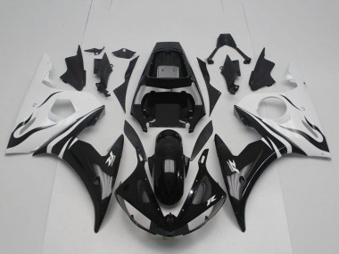 2003-2004 Yamaha YZF R6 Bike Fairings - White Glossy Black Canada Websites