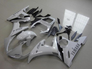 2003-2004 Yamaha YZF R6 Motorcycle Fairing Kits - White Glossy Black Canada Websites