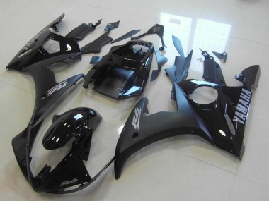 2003-2004 Yamaha YZF R6 Motorcycle Fairings - Glossy Black Matte Black Silver Decals Canada Websites