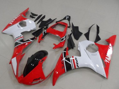 2003-2004 Yamaha YZF R6 Motorcycle Fairing Kits - White Red Glossy Black Canada Websites