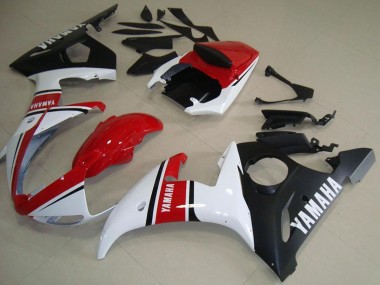 2003-2004 Yamaha YZF R6 Motorcycle Fairings - White Red Matte Black Canada Websites