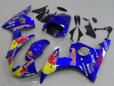 2003-2004 Yamaha YZF R6 Motorcycle Fairings - Blue Yellow Red Bull Canada Websites