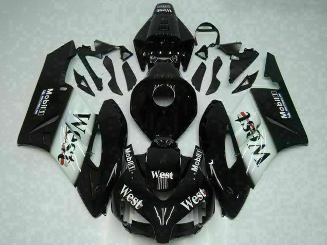 2004-2005 Honda CBR1000RR Motorcycle Fairings - Glossy Black White West Mobil Michelin Canada Websites