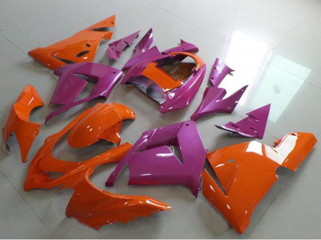 2004-2005 Kawasaki ZX10R Motorcycle Fairings - Orange and Pink Canada Websites