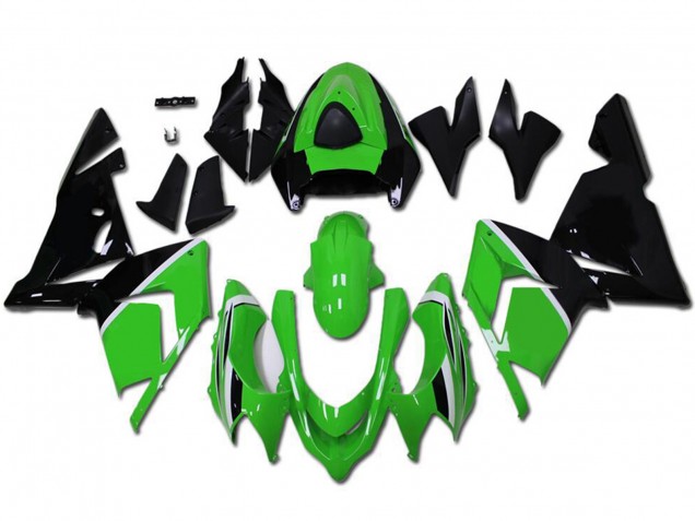 2004-2005 Kawasaki ZX10R Motorcycle Fairings - Green Glossy Black Canada Websites