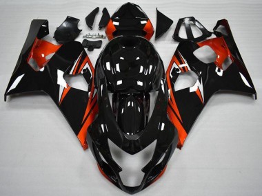 2004-2005 Suzuki GSXR 600/750 Motorcycle Fairings - Glossy Black Red Stripe Canada Websites