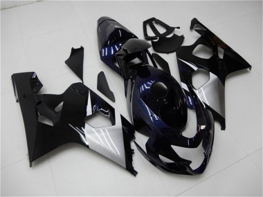 2004-2005 Suzuki GSXR 600/750 Motorcycle Fairings - Glossy Black Silver Blue Canada Websites