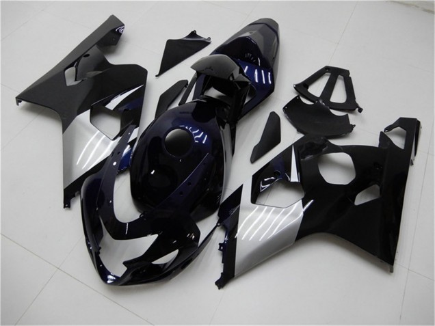 2004-2005 Suzuki GSXR 600/750 Motorcycle Fairings - Glossy Black Silver Blue Canada Websites