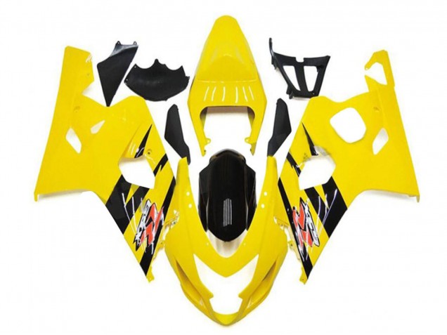 2004-2005 Suzuki GSXR 600/750 Motorcycle Fairings - Yellow Glossy Black Canada Websites