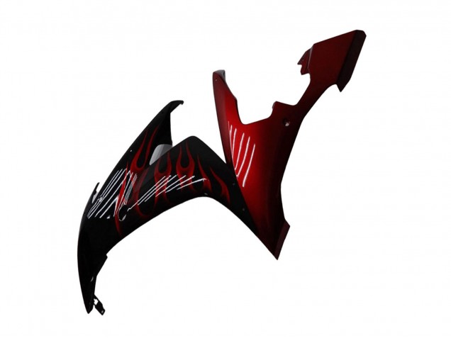 2004-2006 Yamaha YZF R1 Motorcycle Fairings - Glossy Black Red Flame Canada Websites