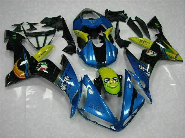 2004-2006 Yamaha YZF R1 Motorcycle Fairings - Blue Yellow Shark Canada Websites