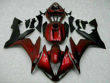 2004-2006 Yamaha YZF R1 Motorcycle Fairings - Maroon Red Matte Black Canada Websites