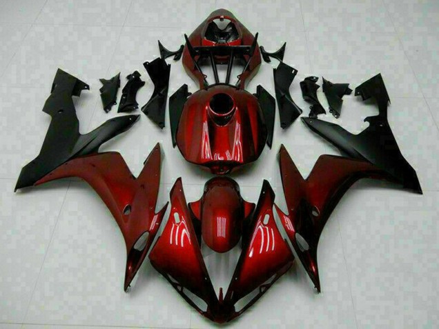 2004-2006 Yamaha YZF R1 Motorcycle Fairings - Maroon Red Matte Black Canada Websites