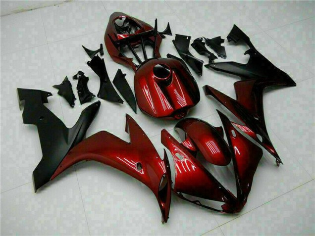 2004-2006 Yamaha YZF R1 Motorcycle Fairings - Maroon Red Matte Black Canada Websites