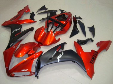 2004-2006 Yamaha YZF R1 Motorcycle Fairings - Red Matte Black Canada Websites