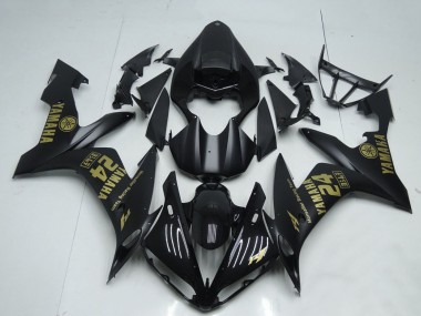 2004-2006 Yamaha YZF R1 Motorcycle Fairings - Matte Black Gold Canada Websites