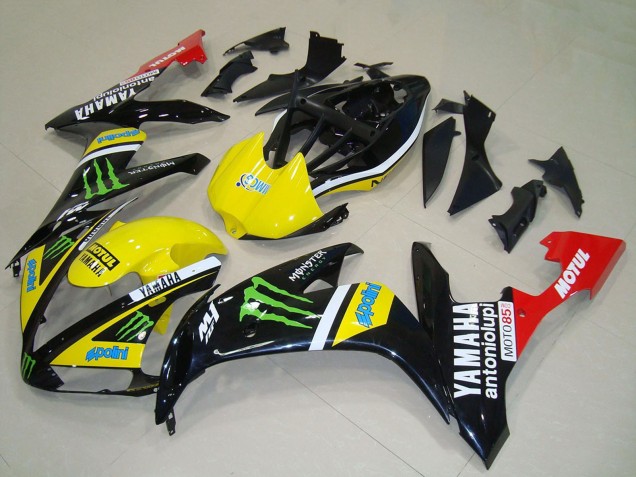 2004-2006 Yamaha YZF R1 Motorcycle Fairings - Yellow White Black Red Green Monster Red White Motul Canada Websites