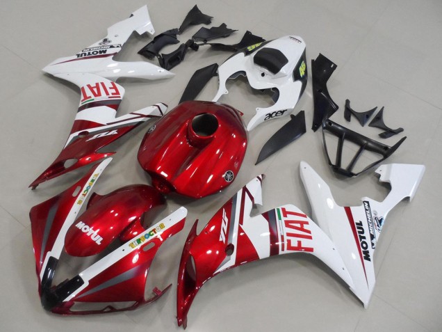 2004-2006 Yamaha YZF R1 Motorcycle Fairings - White Red Fiat Motul Canada Websites