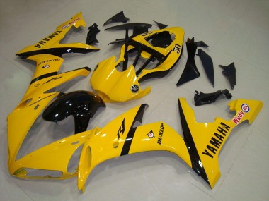 2004-2006 Yamaha YZF R1 Motorcycle Fairing - Yellow Glossy Black Canada Websites