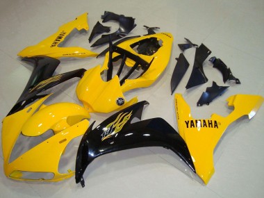 2004-2006 Yamaha YZF R1 Motorcycle Fairings - Yellow Glossy Black Canada Websites