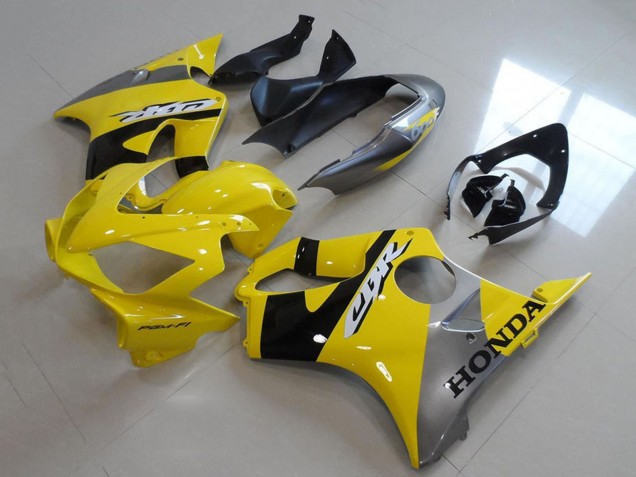2004-2007 Honda CBR600 F4i Motorcycle Fairings - Yellow Silver Glossy Black Canada Websites