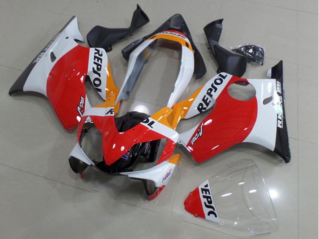 2004-2007 Honda CBR600 F4i Motorcycle Fairings - White Red Yellow Glossy Black Repsol Canada Websites