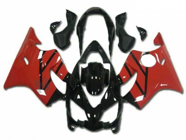 2004-2007 Honda CBR600 F4i Motorcycle Fairings Kits - Red Glossy Black Canada Websites