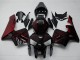 2005-2006 Honda CBR600RR Motorcycle Fairing Kits - Glossy Black Red Flame Canada Websites