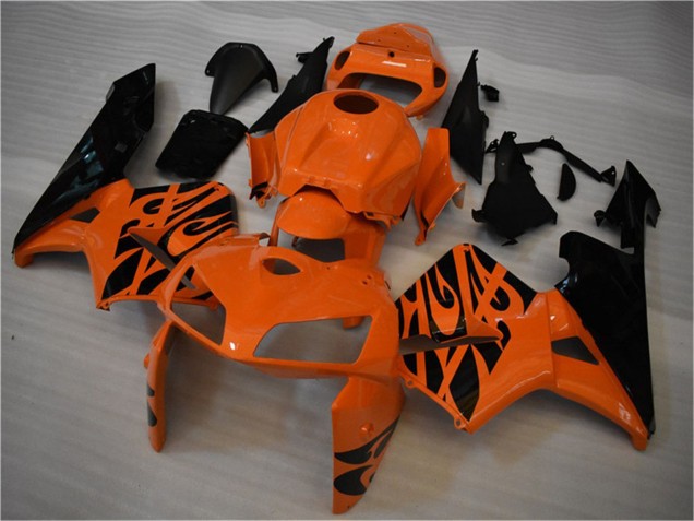 2005-2006 Honda CBR600RR Motorcycle Fairing - Orange Black Flame Canada Websites