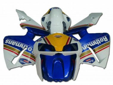 2005-2006 Honda CBR600RR Motorcycle Fairings - Blue Gold Red White Rothmans Canada Websites
