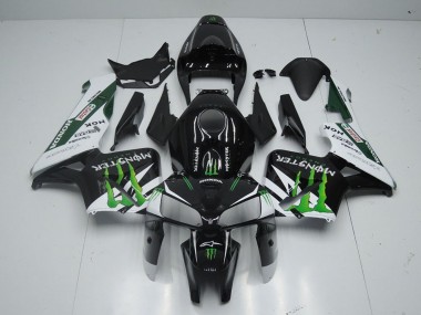 2005-2006 Honda CBR600RR Motorcycle Fairing - Glossy Black White Green Monster Canada Websites