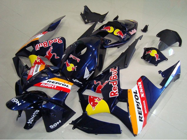2005-2006 Honda CBR600RR Motorcycle Fairings - Dark Blue Orange Red Bull Repsol Canada Websites