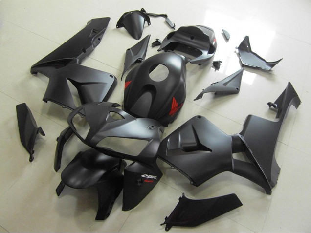 2005-2006 Honda CBR600RR Motorcycle Fairings - Matte Black Red Decal Canada Websites
