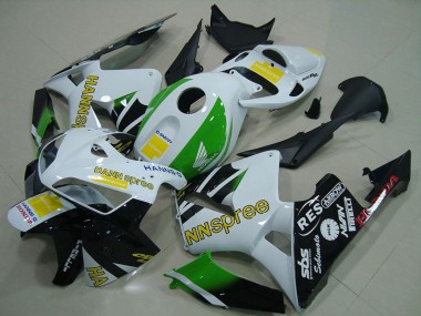 2005-2006 Honda CBR600RR Motorcycle Fairings - White Green Yellow Glossy Black Hannspree Canada Websites