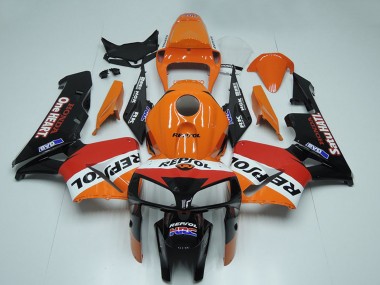 2005-2006 Honda CBR600RR Motorcycle Fairing - Black Orange White Red Repsol Canada Websites