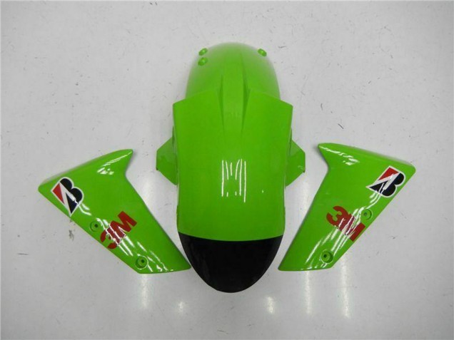 2005-2006 Kawasaki ZX6R Motorcycle Fairings - Green Glossy Black Elf Canada Websites